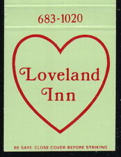 LOVELAND OH OHIO Inn Vintage Restaurant Match Book Cover Old Advertising Heart picture