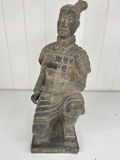 Large Figurine Asian WARRIOR SOLDIER ARCHER SCULPTURE CHINESE TERRACOTTA QIN 13” picture