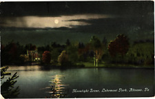 Moonlight Scene Lakemont Park Altoona PA Divided Postcard Posted 1911 picture