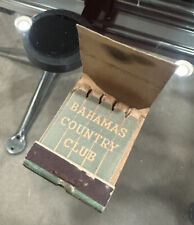 1940's Bahamas Country Club Nassau Bahamas Matchcover Unique Shaped Matches picture