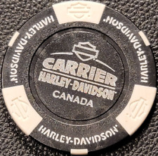 CARRIER HD - QUEBEC, CANADA (Black/White) International Harley Poker Chip picture