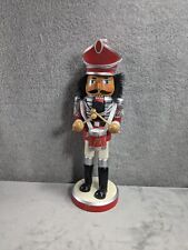 Limited Edition Nutcracker Playing Drums Wooden 14” Christmas Decoration picture