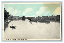 c1920s Boat Scene on Crystal Lake Eaton Ohio OH Unposted Postcard picture
