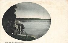 c1910 People Falls Scene By New London Minnesota P597 picture