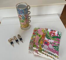 LILLY PULITZER LOT of ITEMS Coffee Cups, towels picture