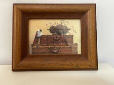 Antiqe frame with an old picture over forty yearsold fram woode picture