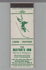Matchbook Cover The Mayor's Inn Duncans Mill picture