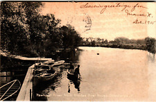 Postcard RPPC Pawtucket River From Rhodes Boat House Providence, RI 1905 picture