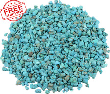 1 Lb Howlite Turquoise Small Tumbled Chips Crushed Stone Healing picture
