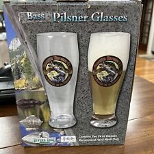 Rivers edge bass Pilsner glasses picture