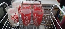 Vintage 90's Coca Cola 6 Glass Set 12 oz Cherry, Classic, & Diet Coke Tumblers  picture