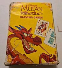Disney MULAN Playing Cards Box has Wear Cards Unused AS IS picture