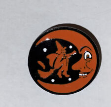 Halloween Anthropomorphic Witch & Moon Enamel Pin  picture