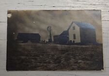 Antique RPPC Postcard Farmhouse In Winter picture