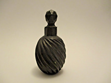 Antique Vintage c1930s Lazells Perfume Bottle Metal Twist Swirl Pattern New York picture