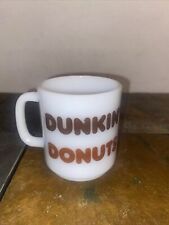 Vintage 70's Dunkin Donuts GLASBAKE Mug - Coffee Cup - Two Tone Brown Lettering picture