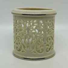 Lenox Pierced Votive Porcelain Handcrafted Tea Light Candle Holder W/Gold Trim picture