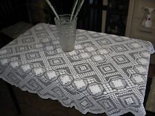Antique Large gorgeous openwork tablecloth, Needle lace, handmade RRR  am picture