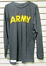 NWOT Genuine US Army APFU LS T-Shirt Medium Black/Gold Polyester picture