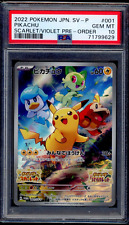 PSA 10 Pikachu 2022 Pokemon Card 001/SV:P Scarlet/Violet Pre-Order Promo picture