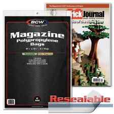 100 New BCW Magazine Resealable Thick Bags And Boards - Acid Free - Archival picture