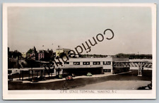Real Photo Canadian RR C.P.R. Stage Terminal At Nanaimo BC RP RPPC I-341 picture