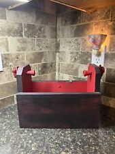Adorable Red And Black Kitchen Chicken Caddy , Farmhouse Decor picture