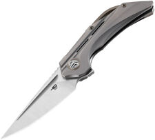 Bestech Knives Vigil Framelock Gray Titanium Folding Bohler M390 Knife picture