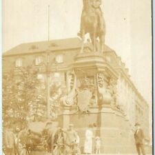 c1910s Hamburg, Germany RPPC Kaiser Wilhelm Denkmal Real Photo Cannon RARE A4 picture