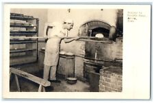 c1930's Man Baking In Heart Oven Amana Iowa IA RPPC Photo Vintage Postcard picture