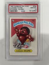 1985 Garbage Pail Kids Glossy 59a Clogged Duane OS2 Series 2 PSA 10 POP 60. picture
