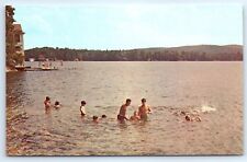 Postcard NH Spofford Camp Notre Dame Lake Spofford Vtg Photo Bathers E5 picture