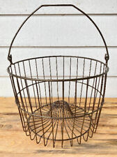 Vintage Wire Egg Basket, Gold Vein, Home Decor, Farmhouse, Storage Basket, Gifts picture