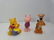 Disney Vintage Squeaky Toy Lot Winne The Pooh, Piglet, Tigger Adorable  4