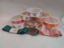 Vintage spools of craft ribbon polyester nylon and a few extras picture