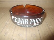 Vintage cedar point ohio amber ashtray picture