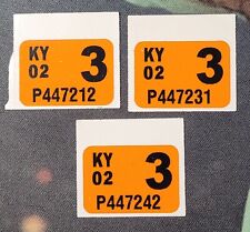 2002 Kentucky 1 Auto or MC License Plate Validation Sticker Original DMV Issued picture