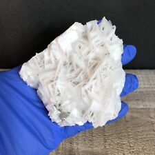 220g  White Rose Calcite Crystal Blade Specimen Real Natural UV GG-26 picture