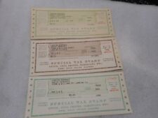 3 Vintage 1950s Retail Dealer Opium Coca Leaves Special Tax Stamp Lansing ILL picture