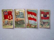 (017)  B  VINTAGE EARLY 1900 ERA. RECRUIT LITTLE CIGARS TOBACCO CARDS, 4 DIFF. picture