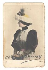Real Photo Cleo de Merode Antique Postcard French Dancer Fashion RPPC /173 picture