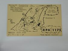 Vintage Amateur Ham Radio QSL Postcard Card - KPA 1175 - The Maine Yacker - CA picture