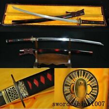 JAPANESE SAMURAI SWORD SAKABATO (REVERSE-EDGED SWORD) CLAY TEMPERED SHARP BLADE picture