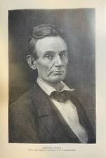 1885 Vintage Magazine Illustration Abraham Lincoln Without A Beard picture
