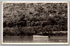Kentucky~Inboard Motor Boat Trip~Red River to Chimney Rock~1950s RPPC picture