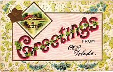 Vintage Postcard- Greetings from picture