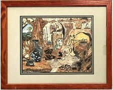 THE HOBBIT - FRAMED  MATTED READY TO HANG Based Animated Cartoon TOLKIEN picture