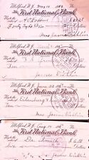 First National Bank Milford New Jersey 1914 Checks picture