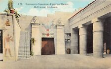 Grauman's Egyptian Theatre Entrance CINEMATHEQUE Hollywood CA Vtg Postcard V6 picture