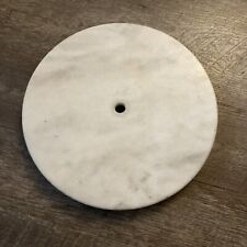 Vintage White Italian Marble Lamp Base Parts 8 1/2” picture